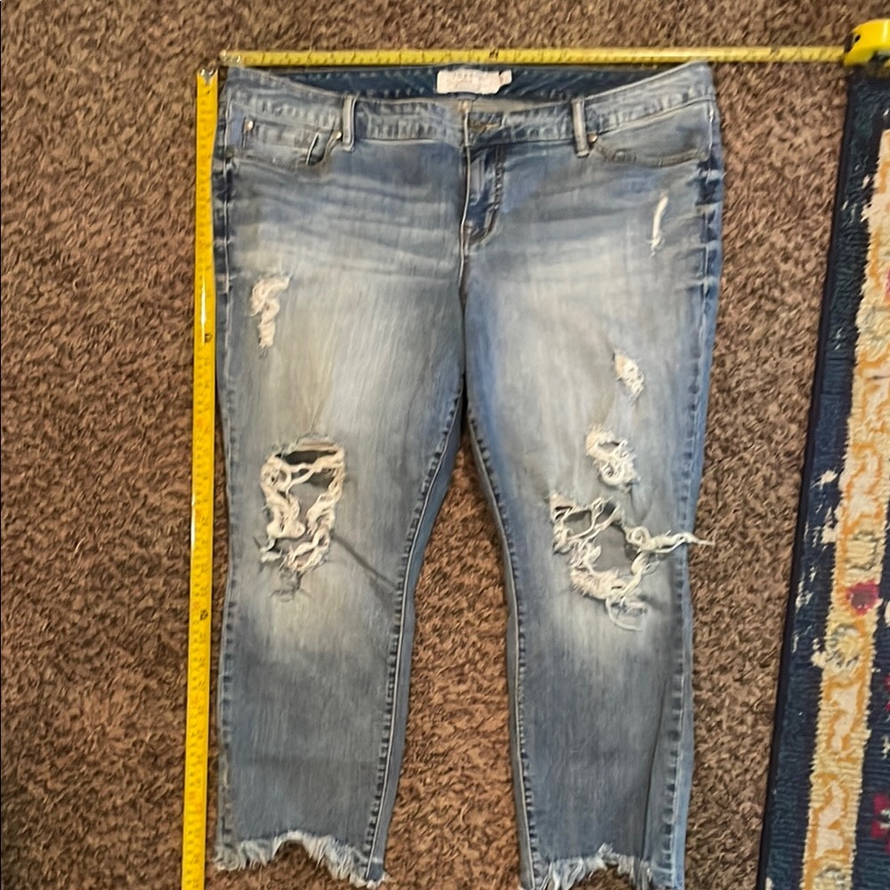 Torrid Blue Ankle Cropped Jeans - Picture 6 of 8